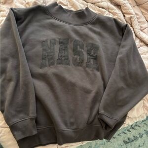 The Nash Collection Brown Mock Neck Sweatshirt